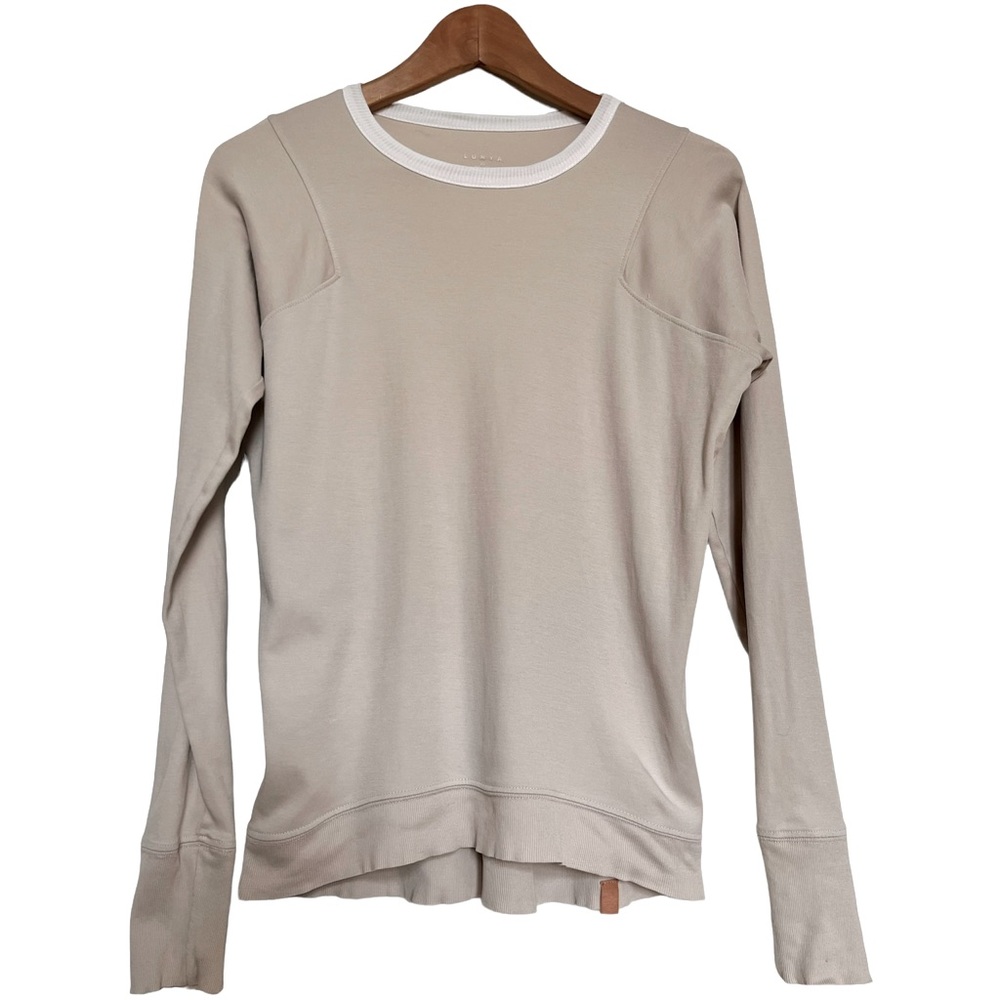 Lunya 100% Organic Cotton Long sleeved Top Sz X-Small
